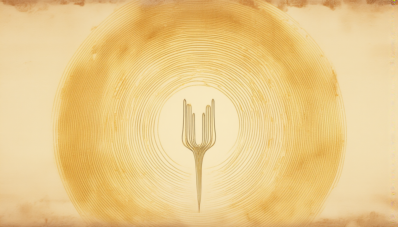 Concentric sound rings meeting in one coherent circle around a tuning fork